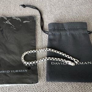 David Yurman men’s box chain bracelet, 5mm, size 8.75’